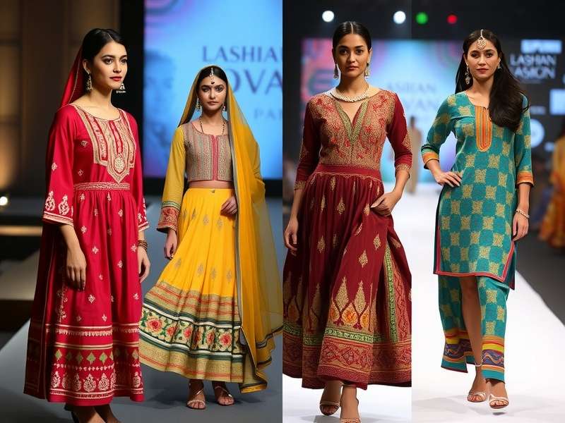 Traditional Rajasthani Angarkha Dress showcasing intricate embroidery and vibrant colors